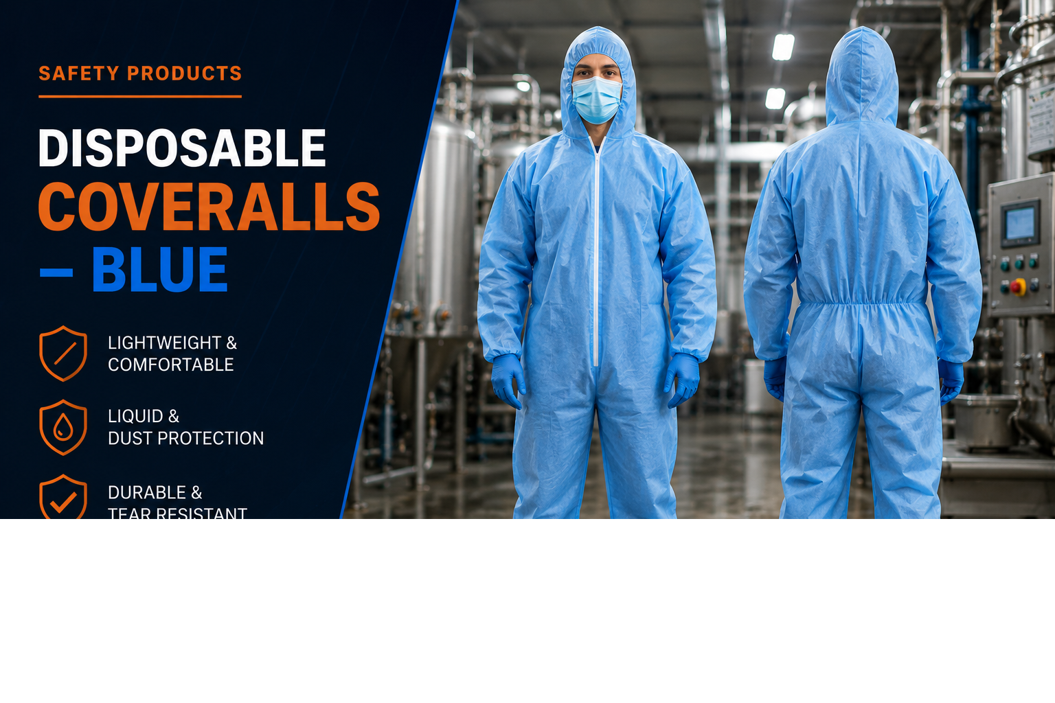 Disposable Coveralls Blue
